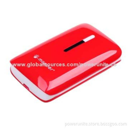 High-end, Universal Portable Charger with 6,600mAh Capacity, LED Torch, Sized 101*65*27mm